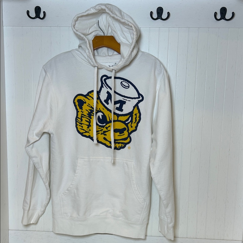 Michigan Wolverines Graphic Hoodie Women’s Small White NCAA Pullover